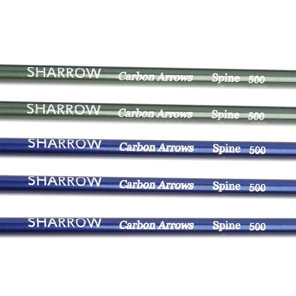 12pcs 30" Carbon Arrows Archery 4" Turkey Feather SP500 Arrowhead Bow Shooting Hunting